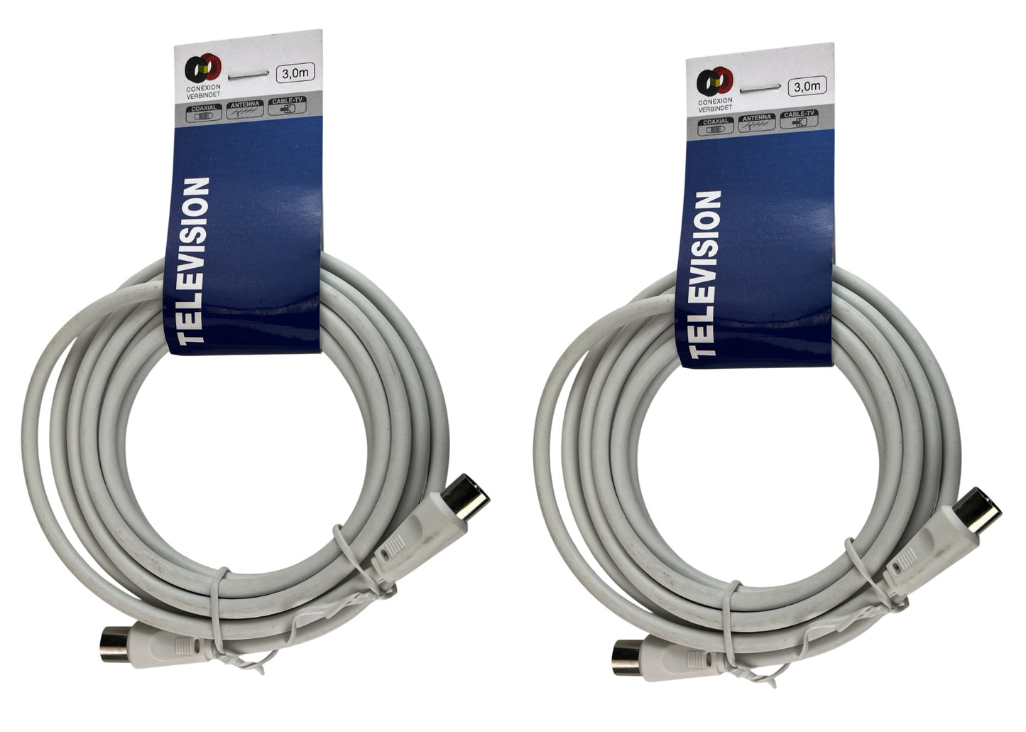 Koaxial-Geräteanschlußkabel, 3m 2 Stück