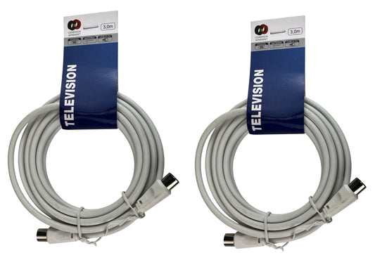 Koaxial-Geräteanschlußkabel, 3m 2 Stück