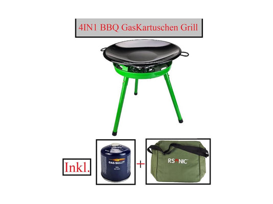 Rsonic 4IN1 BBQ GasKartuschen Grill Inkl. Tasche und 500g Butangas