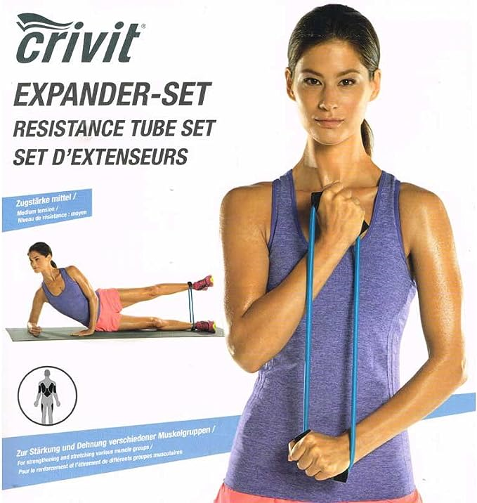 Crivit® Expander-Set 3-teilg RESISTANCE TUBE SET