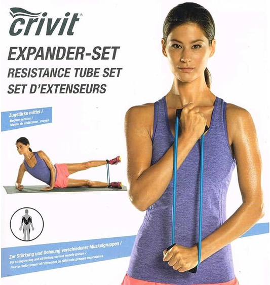 Crivit® Expander-Set 3-teilg RESISTANCE TUBE SET