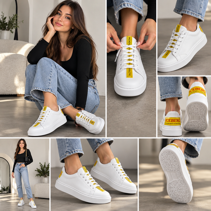 ICEBERG Sneaker Weiß Damen Herren Low Top Schuhe