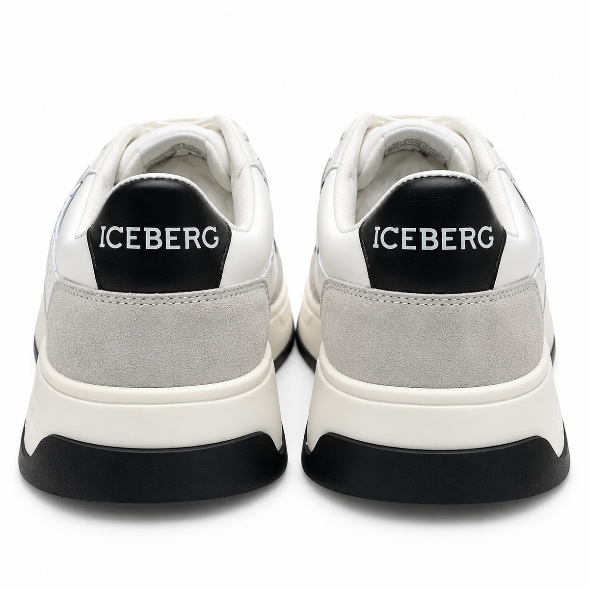 ICEBERG Sneaker Herren Damen Weiß Grau Schwarz Low Top Schuhe