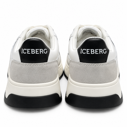 ICEBERG Sneaker Herren Damen Weiß Grau Schwarz Low Top Schuhe
