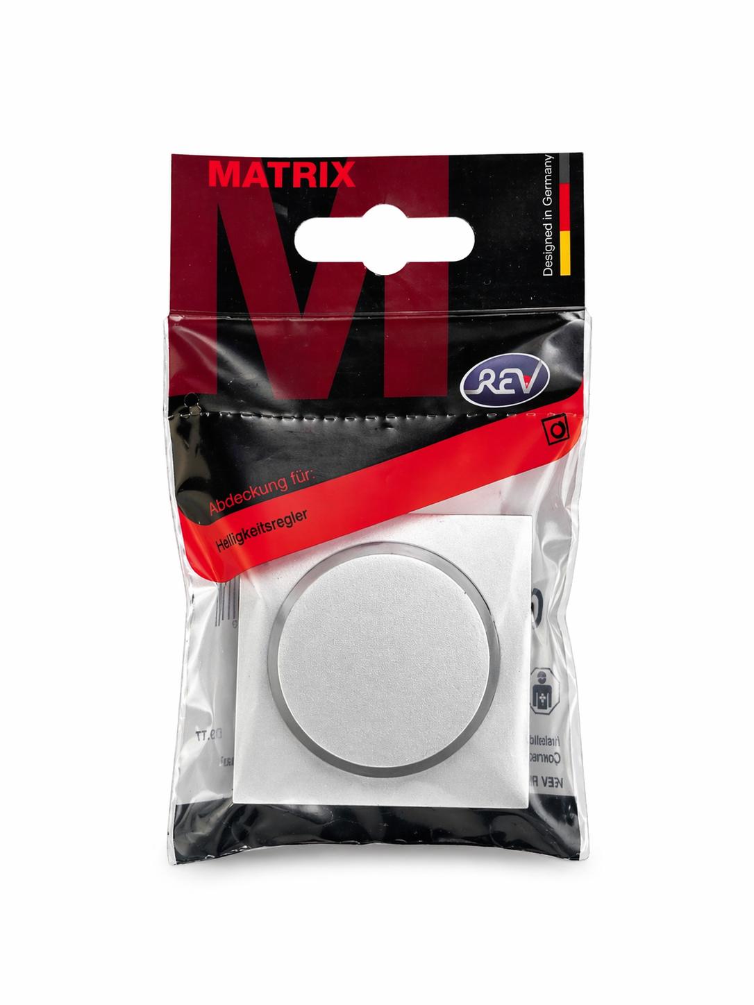 REV Matrix, Dimmer Abdeckung, Drehknopf für Regler, platin