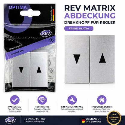 REV Optima Abdeckung für Jalousieschalter Metall
