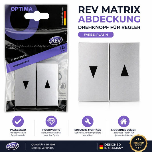 REV Optima Abdeckung für Jalousieschalter Metall