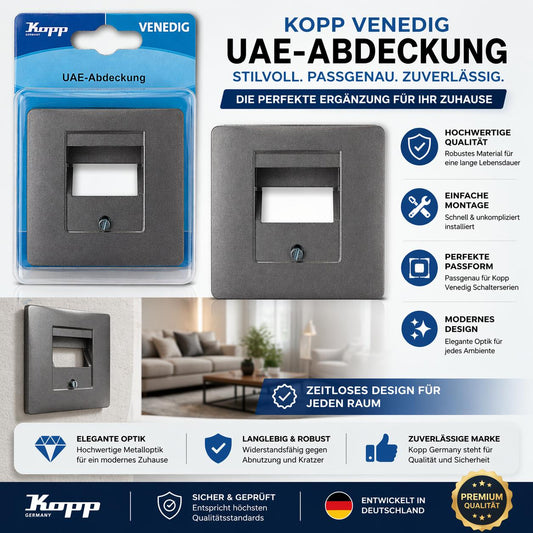 Kopp UAE-Abdeckung, 1 Stück, platin, 328343180 Venedig