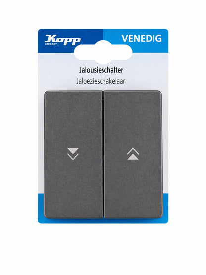 Kopp Jalousieschalter, 1 Stück, Platin, 601543081 Venedig