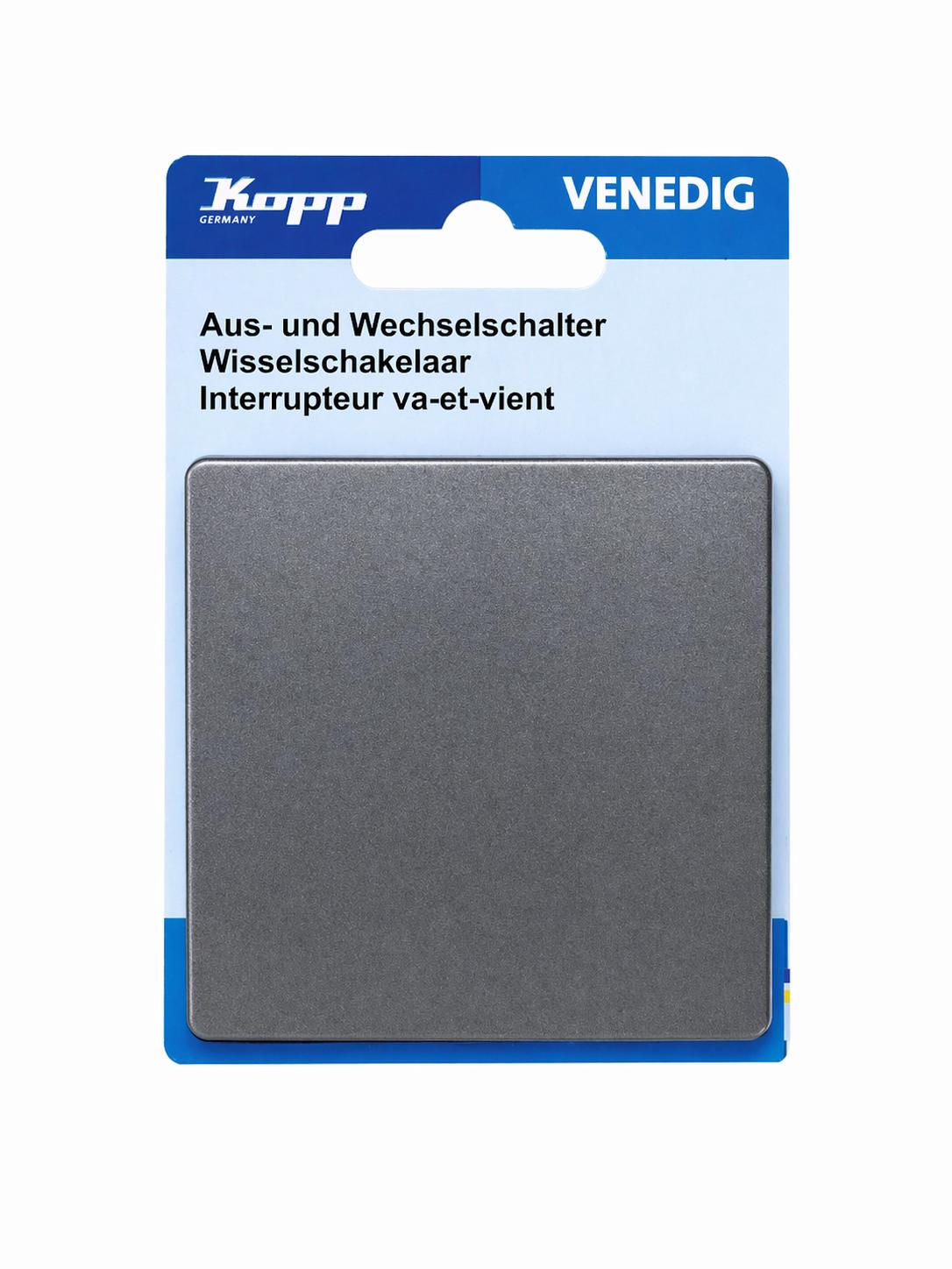 Kopp A/W-Schalter, 1 Stück, Platin, 600643083 Venedig