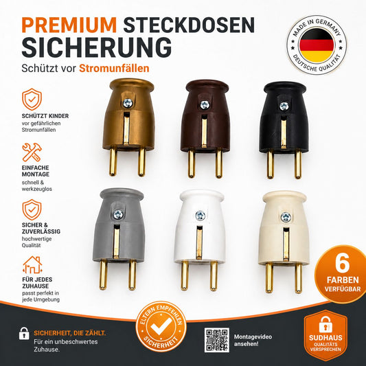 Kopp Schutzkontakt-Stecker, IP20, 16A, 250V, 3 x 1,5 mm² 2X