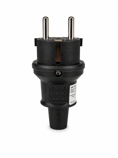 Heitech Schuko Stecker Gummi Schwarz IP44 Schutzkontakt
Stecker Gummi 3 Stück IP44 (3 Stück)