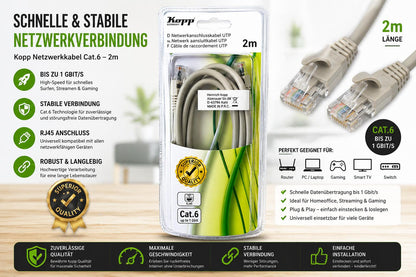 Kopp Netzwerkanschlusskabel 2m