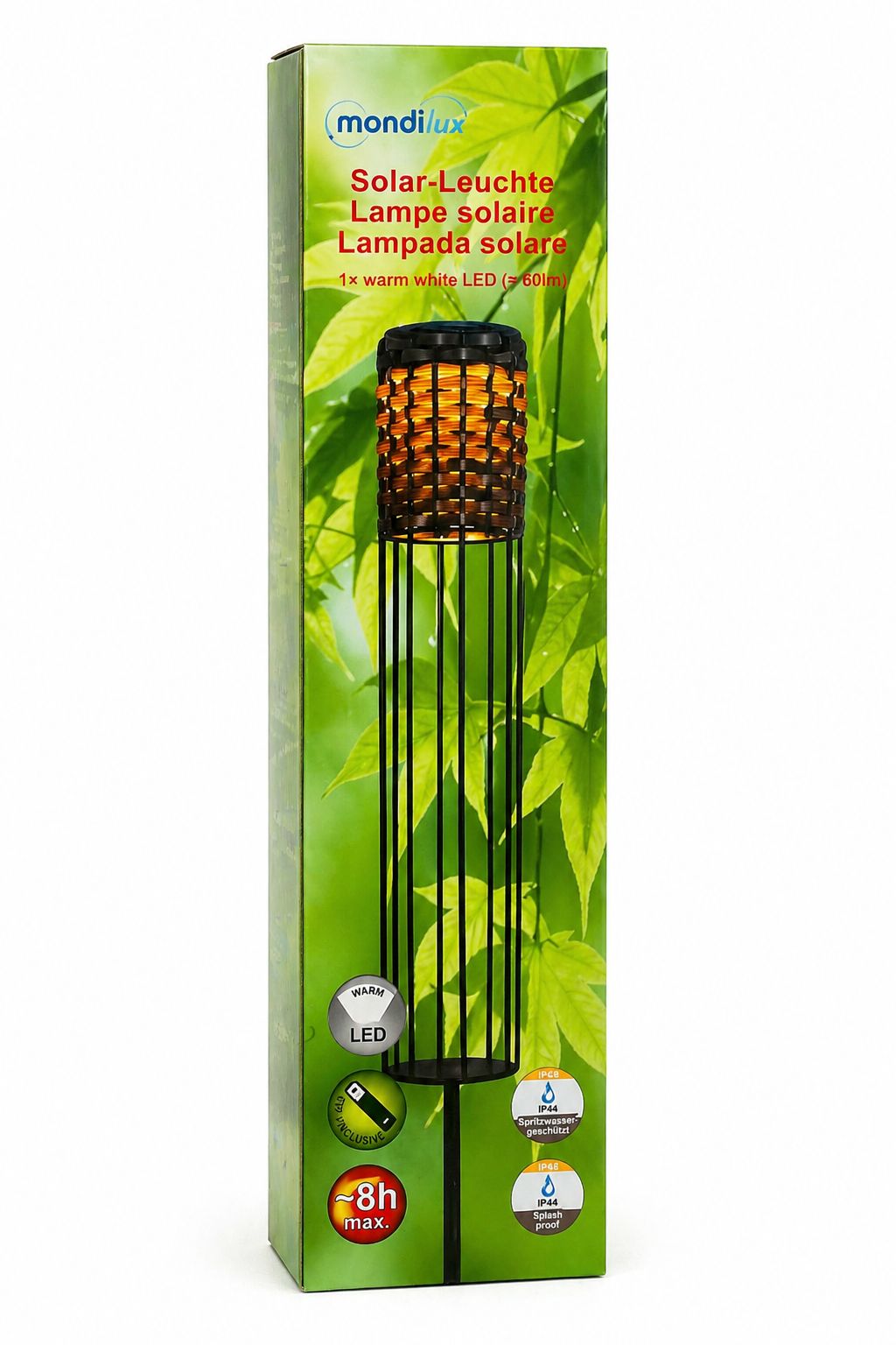 Solar-Gartenleuchte mit Bewegungsmelder, Gartenlampe