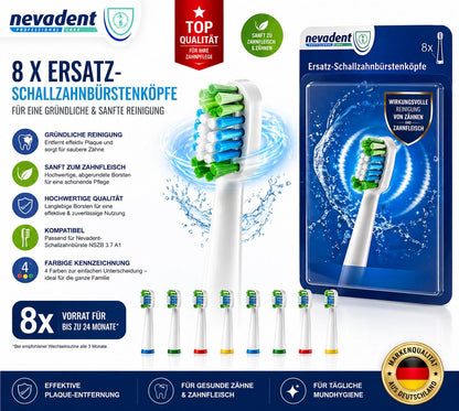 nevadent Ersatz-Schallzahnbürstenköpfe