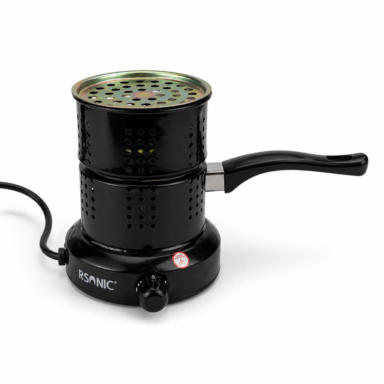 RSONIC Elektrischer Kohleanzünder RS-601 – Schnell, Sicher & Leistungsstark | Shisha, Grill & Outdoor + 1Kg Kohle