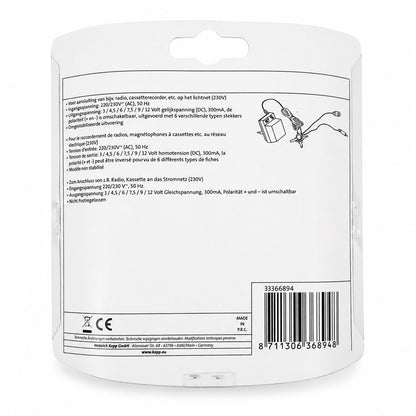 Kopp Universal Netzadapter Ausgangsspannung 3-12V anpassbar