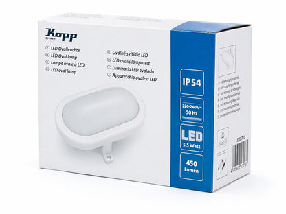 LED Ovalleuchte, 5,5W, Farbe: weiß