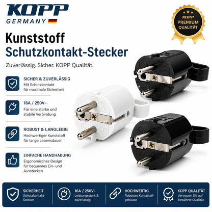 KOPP Kunststoff-Schutzkontakt-Steck