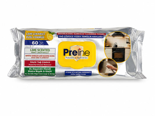 Grease Remover Cleaning Cloths, XL Strong & Large Wipes, with White Vinegar & Soda, Lemon Fragrance, Removes Grease & Dirt, Natural & Chemical Free, for Kitchen Stove & Oven, Pack of 60 (1)