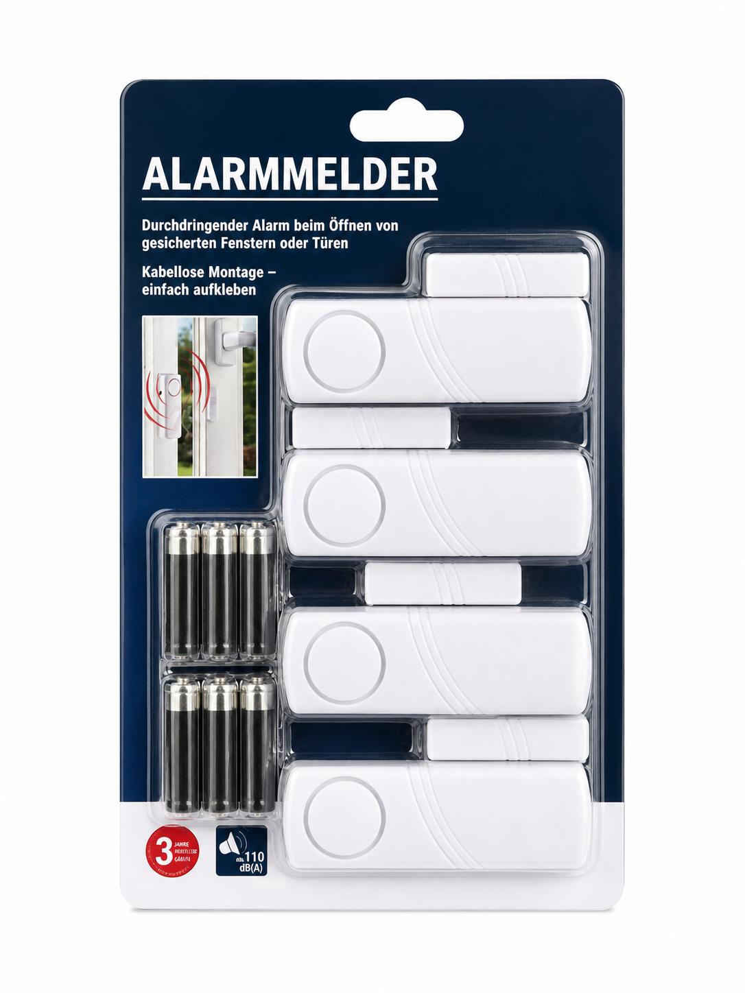 Allarmmelder Kabellose Montage Alarm 4 Stück 110dB