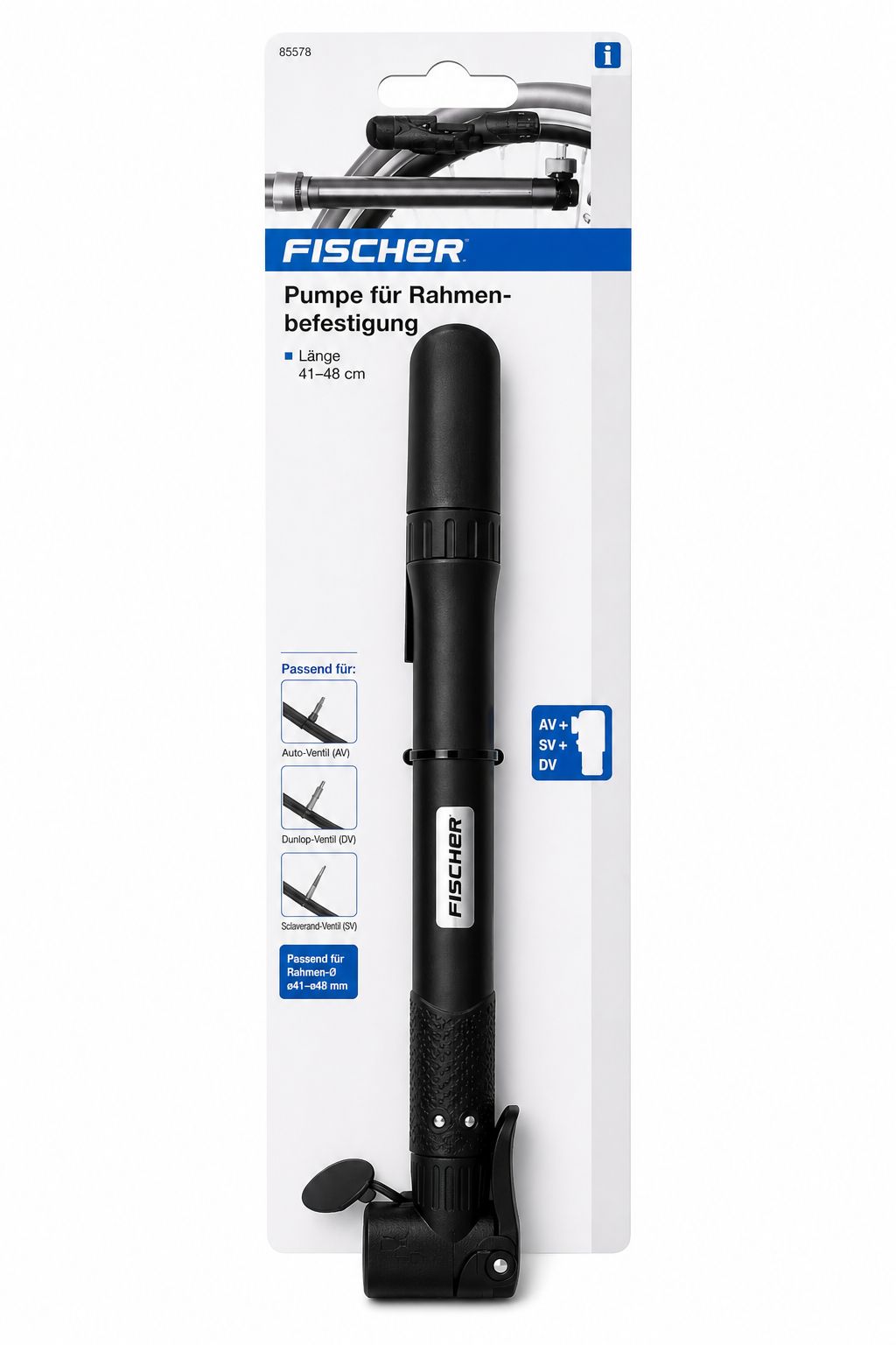 Fischer Luftpumpe für Rahmenbefestigung