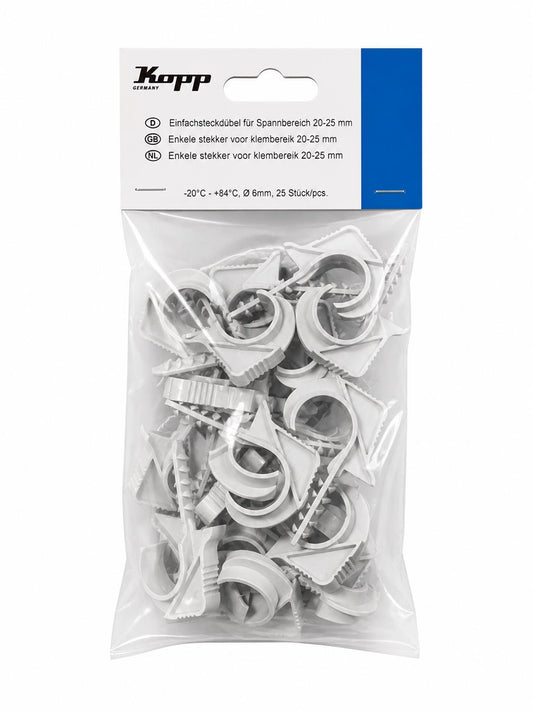 KOPP Single plug-in dowel for clamping range 20-25mm, drill diameter 6 mm