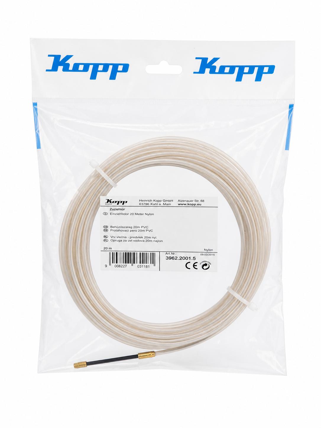 KOPP Einziehspirale Einziehhilfe Kabelzieher 20m Nylon