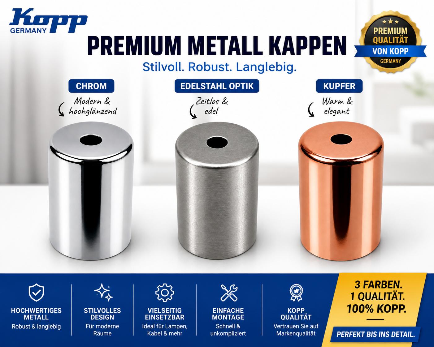 Kopp Lampenbaldachin Metall Deckenbaldachin kupfer Abzweig Baldachin