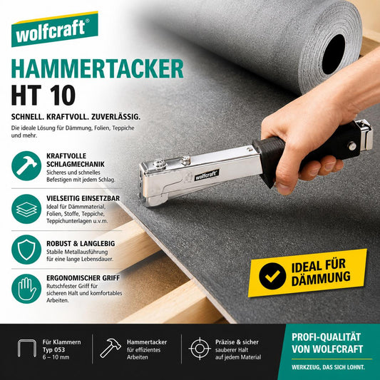 wolfcraft 1 tacocraft HT 10 - Hammertacker groß
