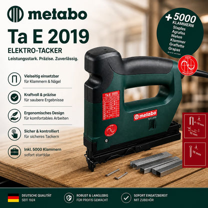 Metabo Tacker Ta E 2019 inkl. 5000 Klammern