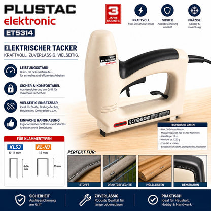 Müllner Elektrotacker 6-14mm für Stoffe