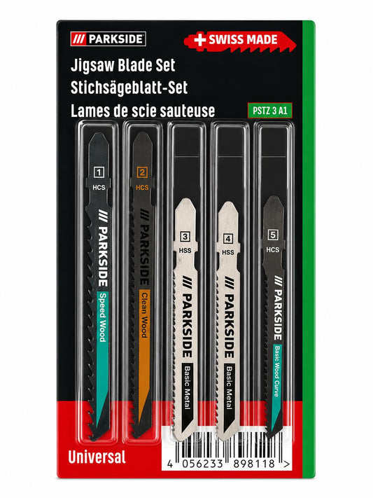 PARKSIDE® Stichsägeblatt-Set » PSTZ 3 A1«, 5-teilig
Universal