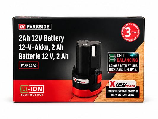 PARKSIDE® 12V Akku PAPK 12 A3 Ersatzakku 2 Ah 12 Volt 2Ah Batterie