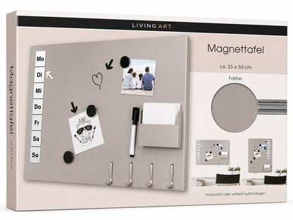 LIVING ART Magnettafel horizontal und vertikal aufzuhängen