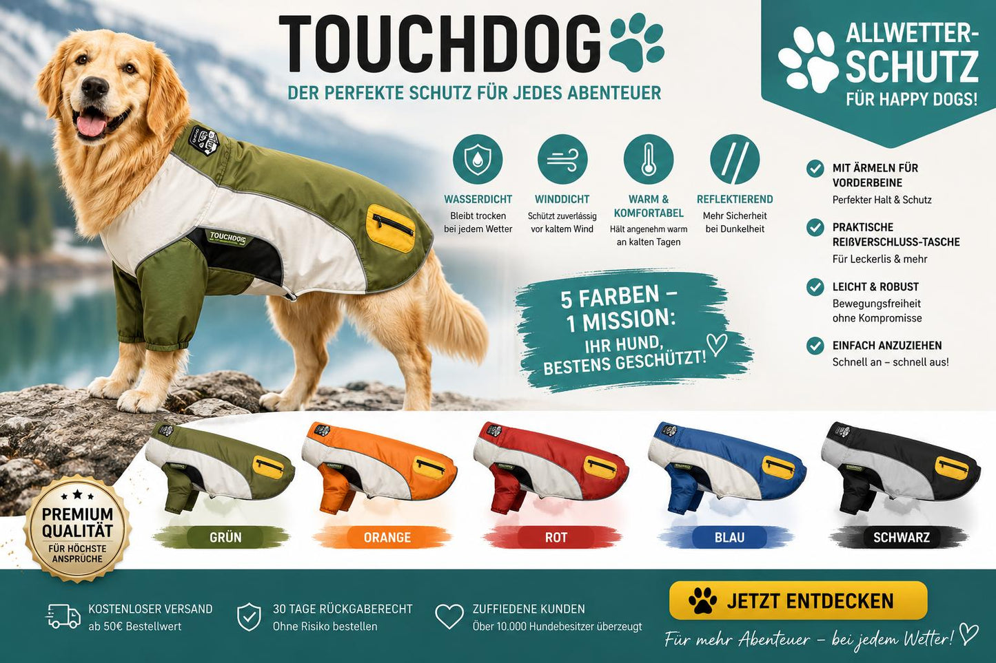 Touchdog Hundemantel