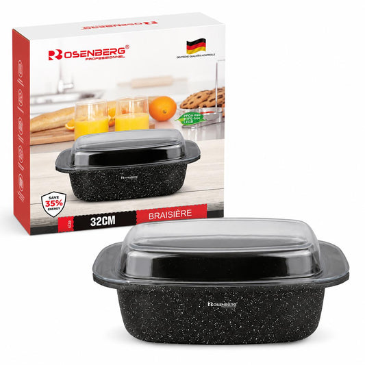 Rosenberg Schmorpfanne Marmorbeschichtung 32cm Schmortopf