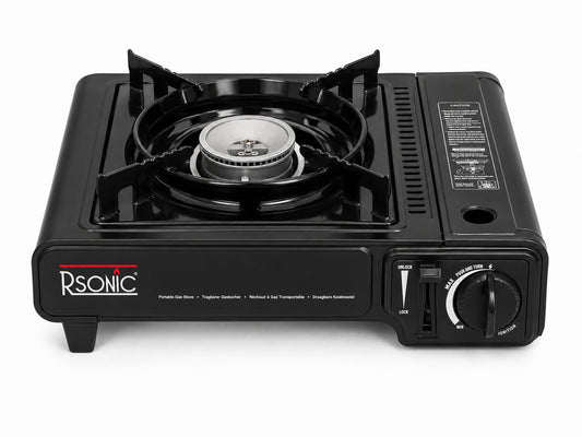 RSONIC RS2800 Tragbarer Gaskocher – Campingkocher mit Piezozündung für Outdoor & Camping