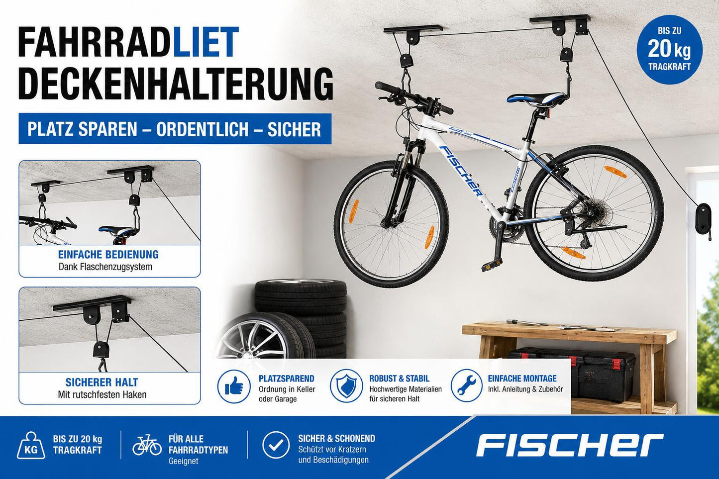 Fischer Fahrrad-Lift max. 20kg