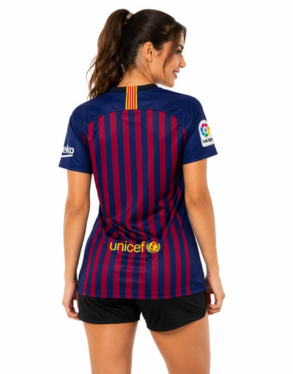 Originale Nike Damen FC Barcelona Stadium Home T-Shirt, Deep Royal Blue/University Gold