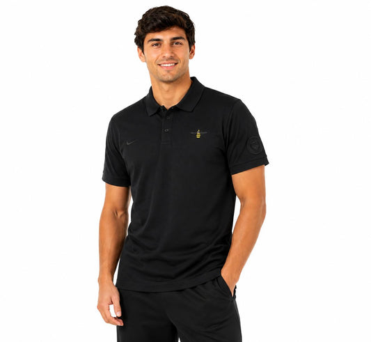 Nike Herren Manchester City FC Polo Pq Crest Poloshirt, Black