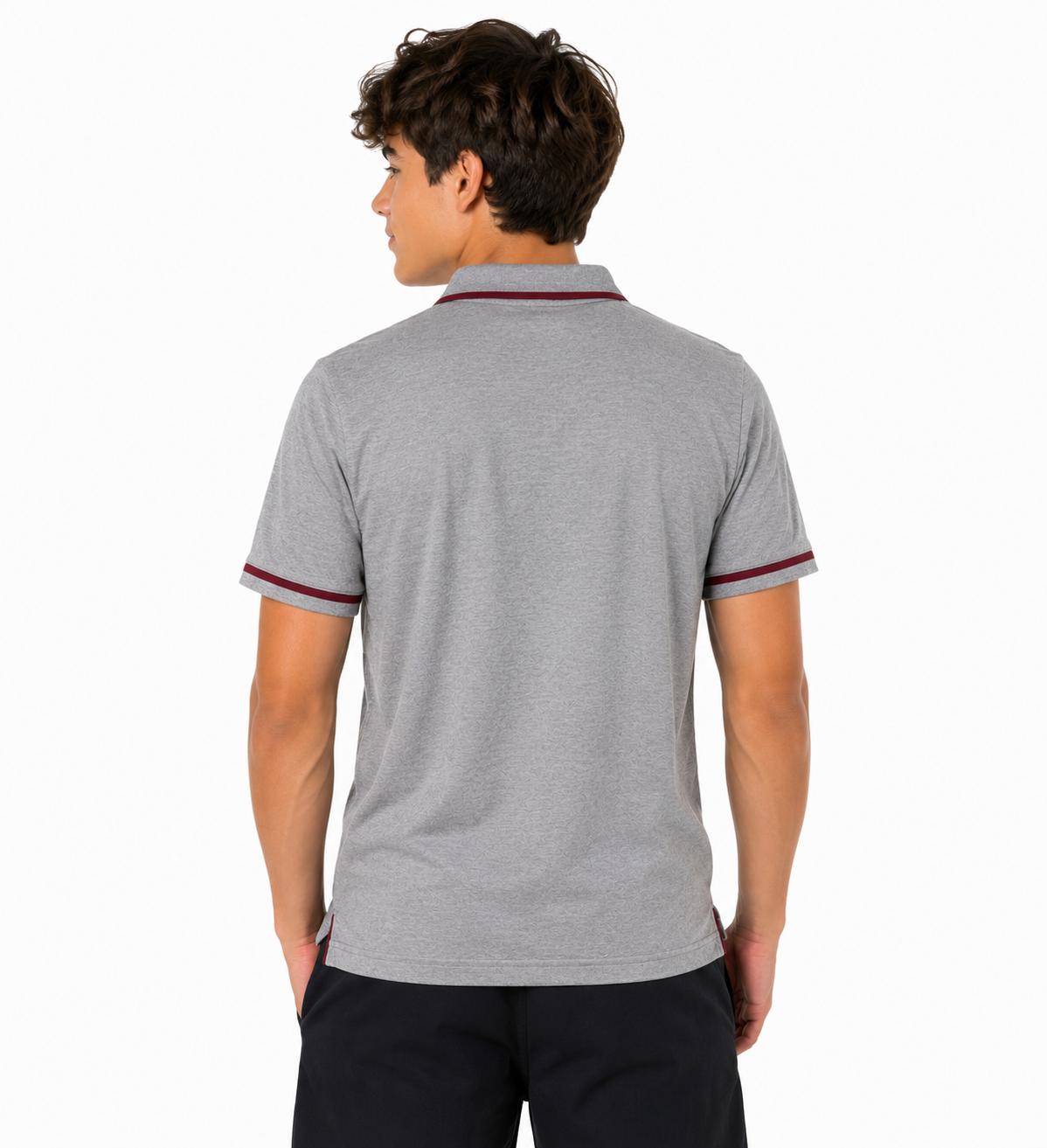 adidas Herren Poloshirt FC Bayern, Medium Grey Heather/Cardinal/Tribe Blue S14, XS, F85644