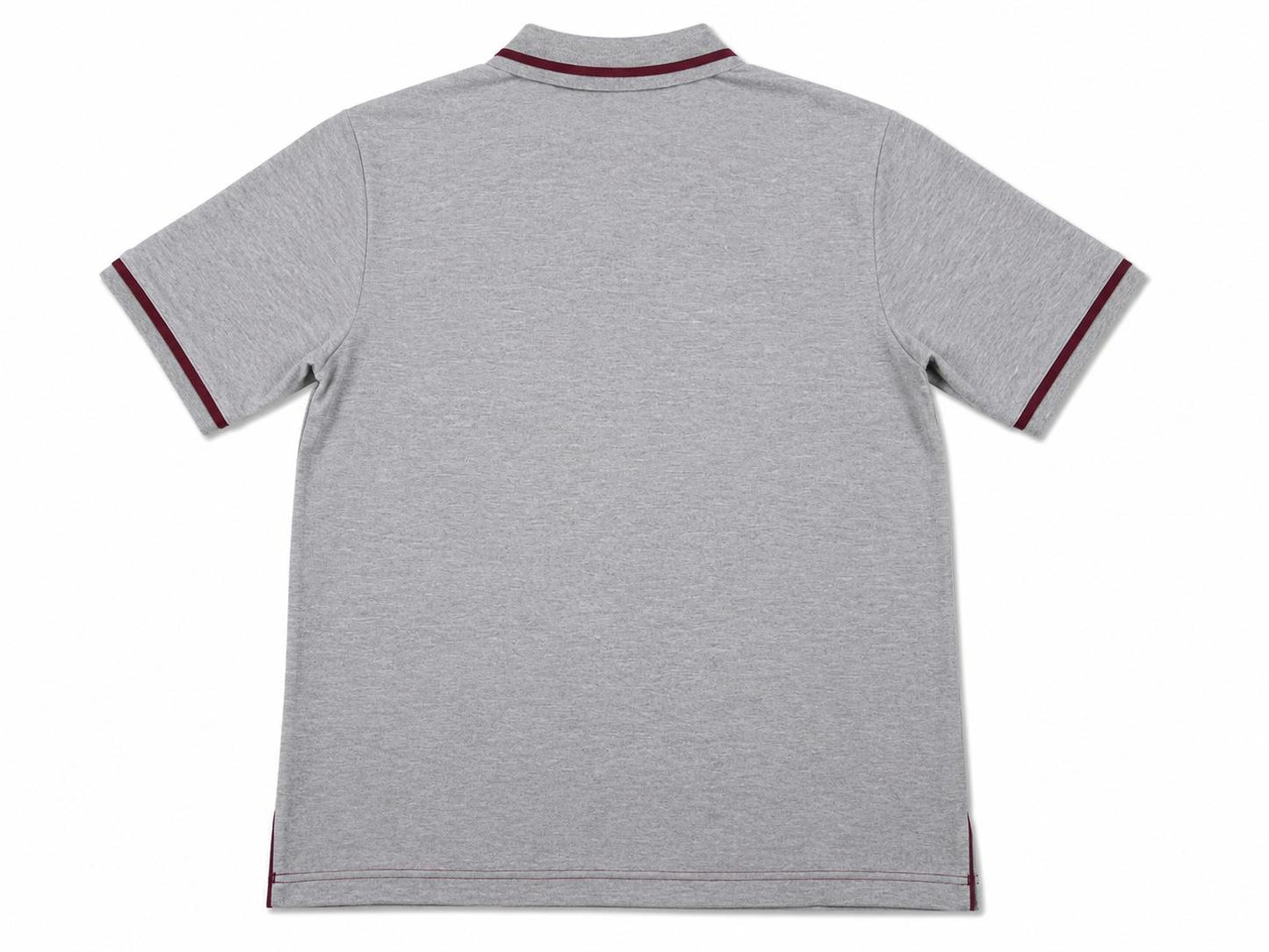 adidas Herren Poloshirt FC Bayern, Medium Grey Heather/Cardinal/Tribe Blue S14, XS, F85644