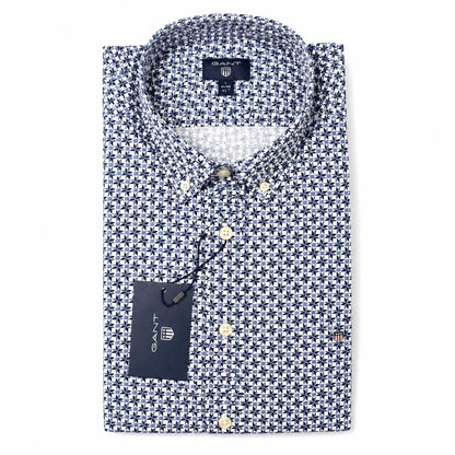 GANT Herren Freizeithemd Pinwheel Star,Lange Ärmel Blau  L