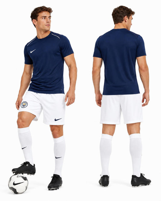 Nike Herren Manchester City FC Stadium Home/Away Short, White/Midnight Navy, XL