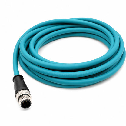 SZRMCC M12 4 Pin Stecker auf RJ45-Stecker Mechanische Sensor-Kamera Cat5e hochflexibles Ethernet-Kabel (5m/16.4ft)