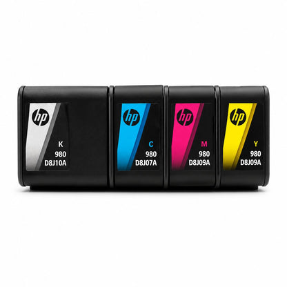 4x Original HP 980 Tintenpatronen Set Schwarz + Farbe für OfficeJet X555 X585