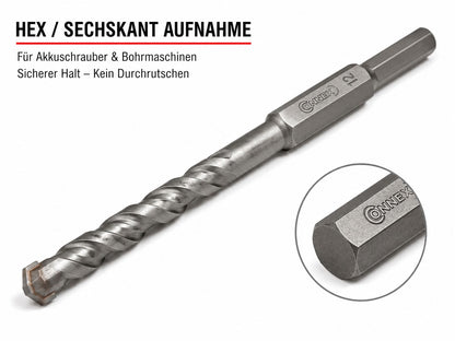 Connex Betonbohrer Steinbohrer Hartmetall verschiedene Größen + Model