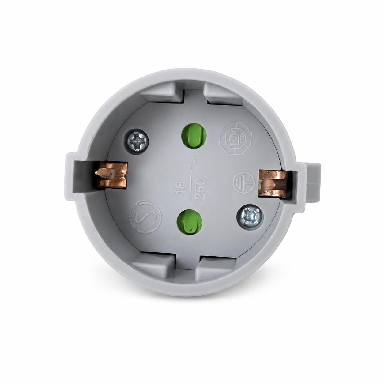 KOPP Germany Kunststoff Schutzkontakt-Kupplung mit Abzugshilfe IP20 für 3x1,5 mm²