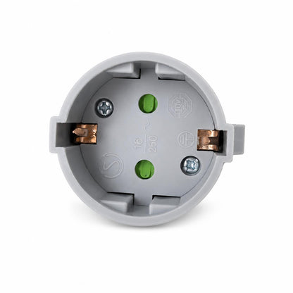 KOPP Germany Kunststoff Schutzkontakt-Kupplung mit Abzugshilfe IP20 für 3x1,5 mm²